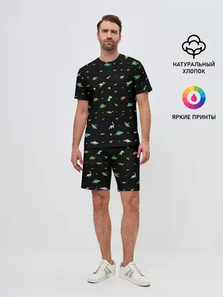 Мужской костюм с шортами / Динозаврики