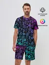 Мужской костюм с шортами / ЛОГО ФУТБОЛЬНЫХ КОМАНД НЕОН