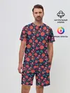Мужской костюм с шортами / Гранат