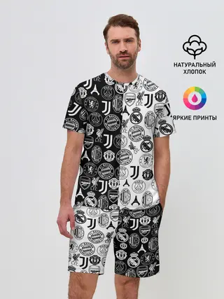 Мужской костюм с шортами / ЛОГОТИПЫ ФУТБОЛЬНЫХ КОМАНД