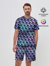 Мужской костюм с шортами / НЕОНОВАЯ СТАЛЬ
