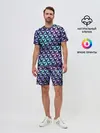 Мужской костюм с шортами / НЕОНОВАЯ СТАЛЬ