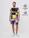 Мужской костюм с шортами / Глитч