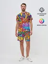 Мужской костюм с шортами / Граффити