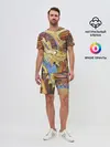 Мужской костюм с шортами / узорчатый дракон