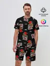 Мужской костюм с шортами / Японский стиль - тигры