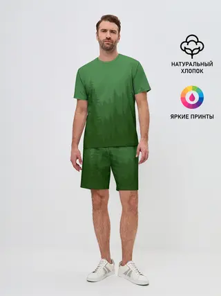 Мужской костюм с шортами / Зеленый Лес
