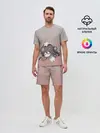 Мужской костюм с шортами / малышка спит ушки котики
