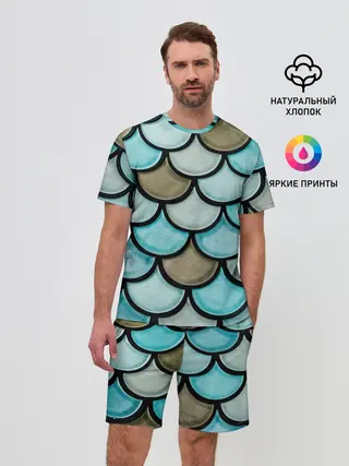 Мужской костюм с шортами / Кожа дракона
