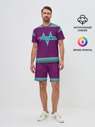 Мужской костюм с шортами / Неоновый гонщик