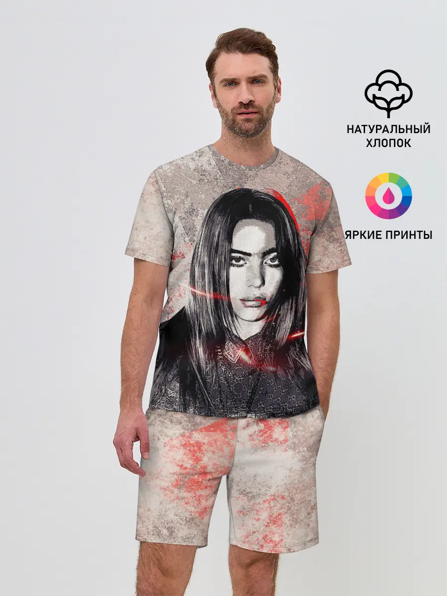 Мужской костюм с шортами / Билли Айлиш стиль гранж