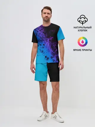 Мужской костюм с шортами / Неоновые Краски