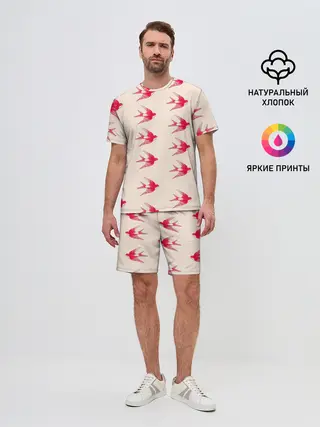 Мужской костюм с шортами / Синицы