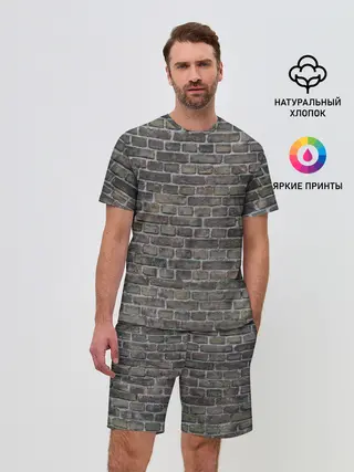 Мужской костюм с шортами / кирпич