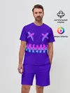 Мужской костюм с шортами / CYBERSTYLE PURPLE EVIL