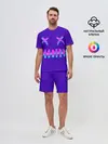 Мужской костюм с шортами / CYBERSTYLE PURPLE EVIL