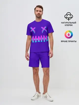 Мужской костюм с шортами / CYBERSTYLE PURPLE EVIL