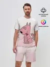 Мужской костюм с шортами / мультяшный мопс