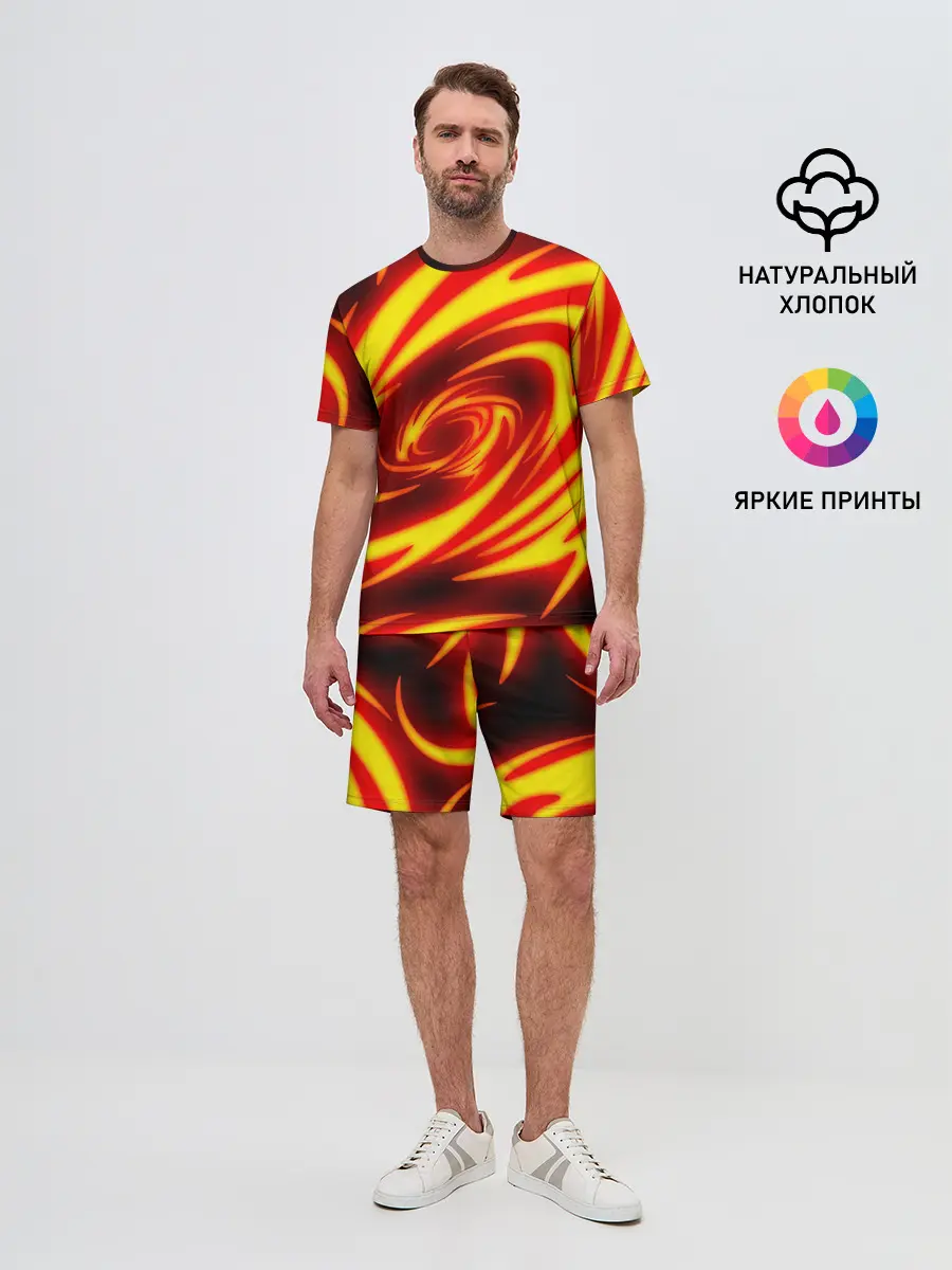 Мужской костюм с шортами / ОГНЕННЫЕ ВОЛНЫ | FIRE STRIPES