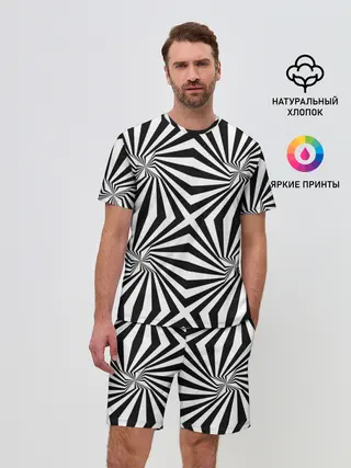 Мужской костюм с шортами / Оптическая иллюзия