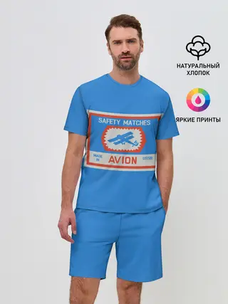 Мужской костюм с шортами / Спички blue