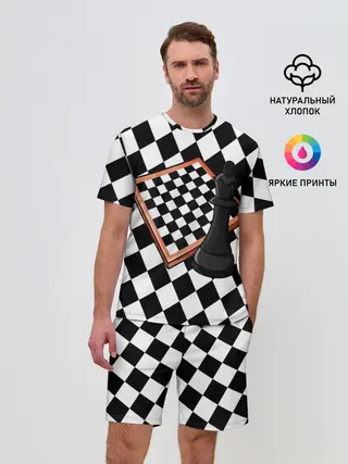Мужской костюм с шортами / Шахматы