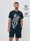 Мужской костюм с шортами / Космический Скейтбординг
