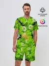 Мужской костюм с шортами / Ирландский Клевер и Монетка