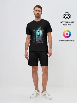Мужской костюм с шортами / Shark forest