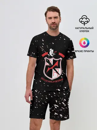 Мужской костюм с шортами / danganronpa logo