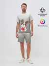 Мужской костюм с шортами / французский бульдог сердечко