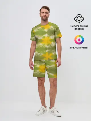 Мужской костюм с шортами / разводы краски