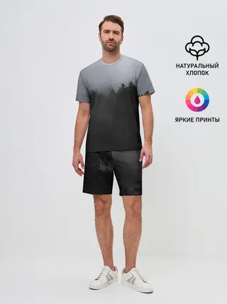 Мужской костюм с шортами / Лес в дыму