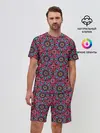 Мужской костюм с шортами / Африканский цветочный узор