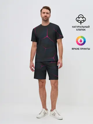 Мужской костюм с шортами / Абстракция Узор