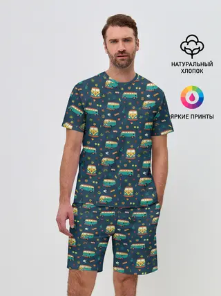 Мужской костюм с шортами / Фургоны хиппи
