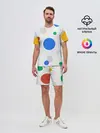 Мужской костюм с шортами / Цветной горох