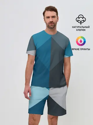 Мужской костюм с шортами / Геометрия