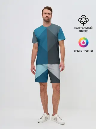 Мужской костюм с шортами / Геометрия