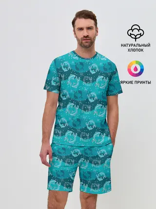 Мужской костюм с шортами / Рыбы