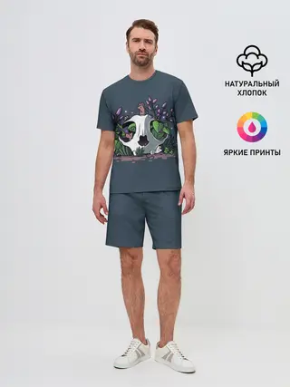 Мужской костюм с шортами / Мыши в черепе