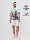 Мужской костюм с шортами / Fall guys x league of legands