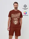 Мужской костюм с шортами / Русский медведь в короне