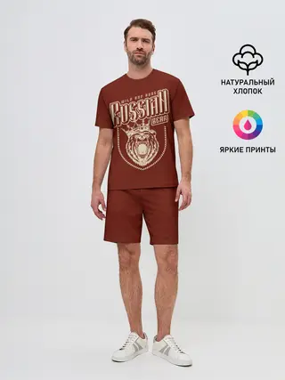 Мужской костюм с шортами / Русский медведь в короне
