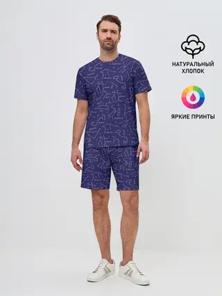 Мужской костюм с шортами / Знаки Зодиака
