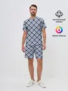 Мужской костюм с шортами / Текстура в клетку