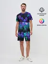 Мужской костюм с шортами / Неоновые медузы