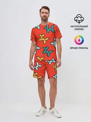 Мужской костюм с шортами / Собачки шарики