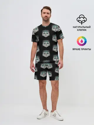 Мужской костюм с шортами / Чеширские котики