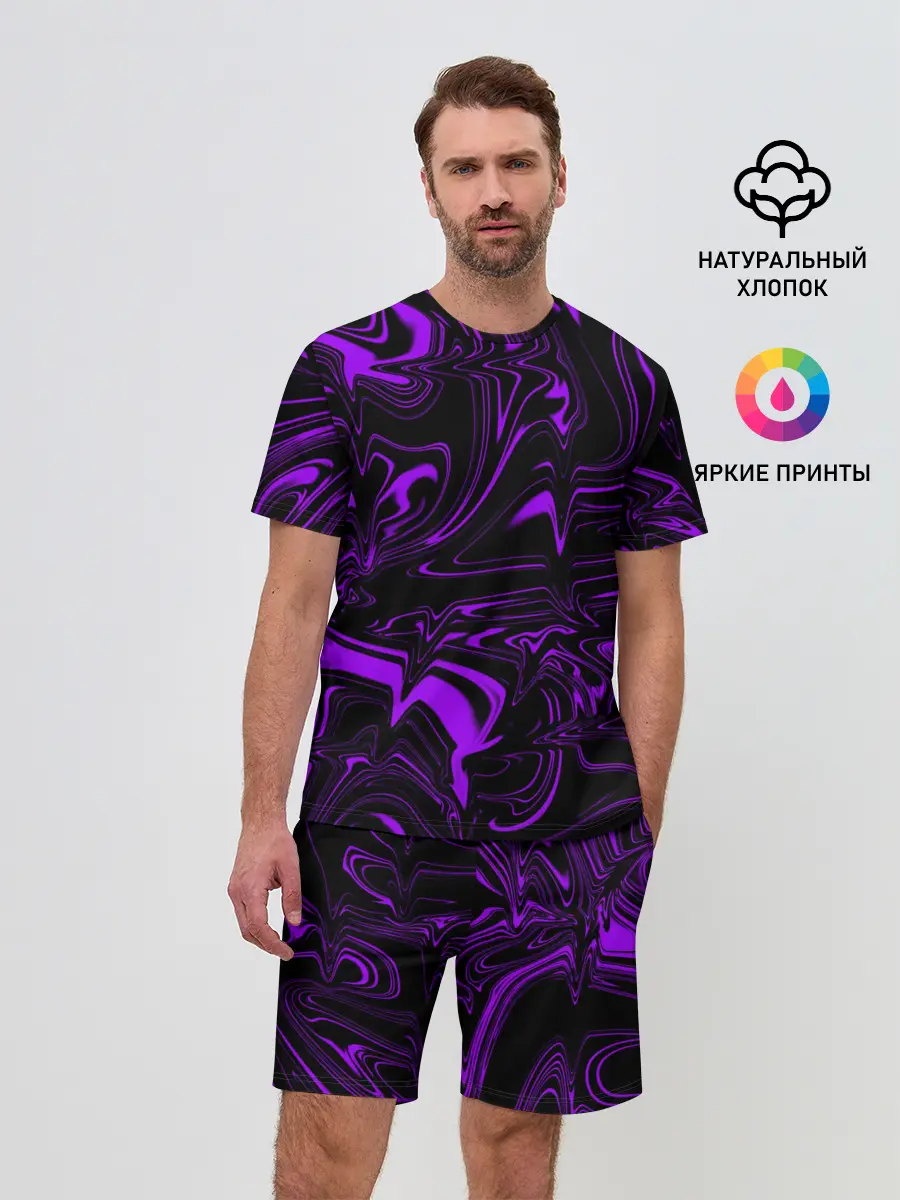 Мужской костюм с шортами / Жидкий градиент
